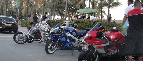 south beach miami ocean drive motorcycles